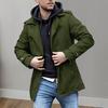 Menn høstfrakk jakkeslag Mellom lengde trenchcoat ensfarget løs vindtett knappdekor Uformell Streetwear Enkelsnapp vårjakke for menn