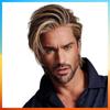 2025 European Fashion Short Straight Wig For Men HW750