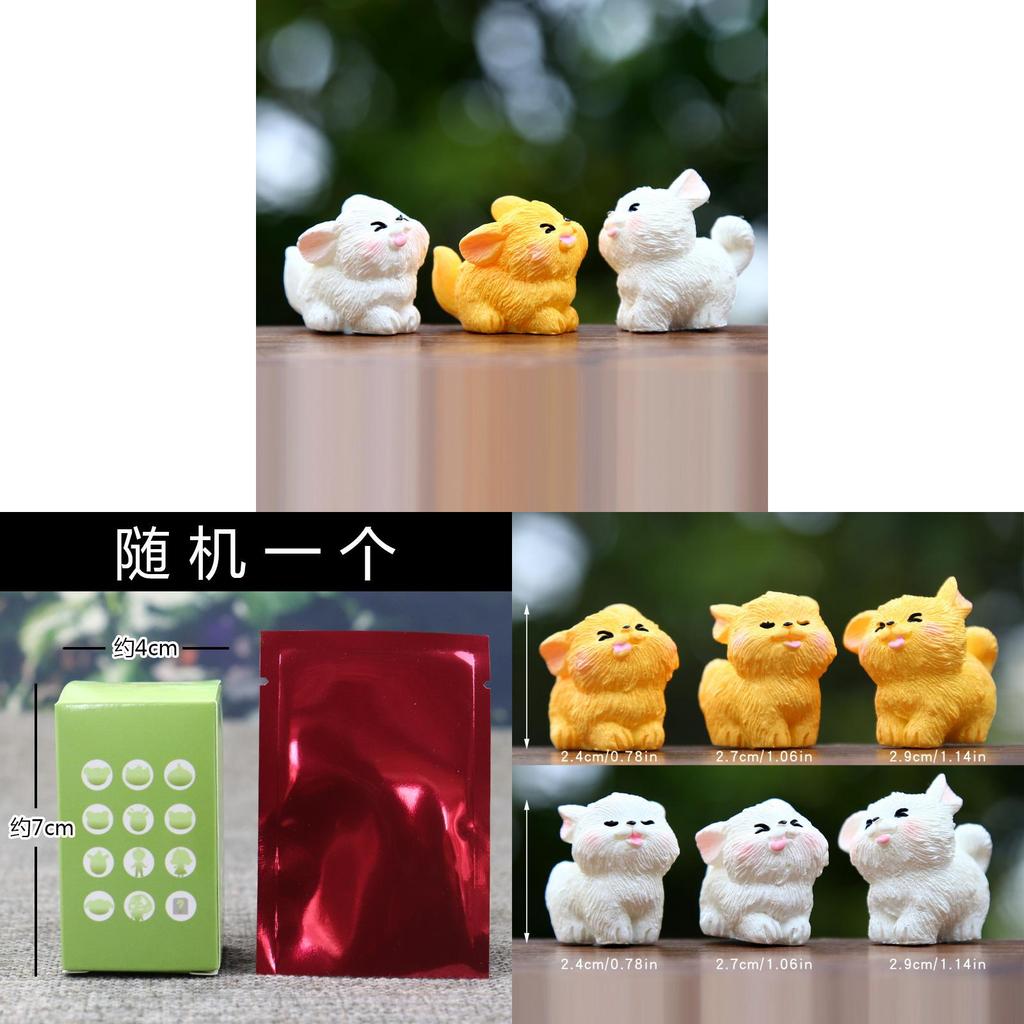 Cartoon Realistic Dog Miniature Model Resin Figure For Desk Car Decor