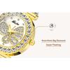 Butterfly Rhinestone Quartz Watch For Women Round Full Diamond Bezel Shell Dial Luxury Alloy Bracelet Elegant Party Waterproof Wristwatch