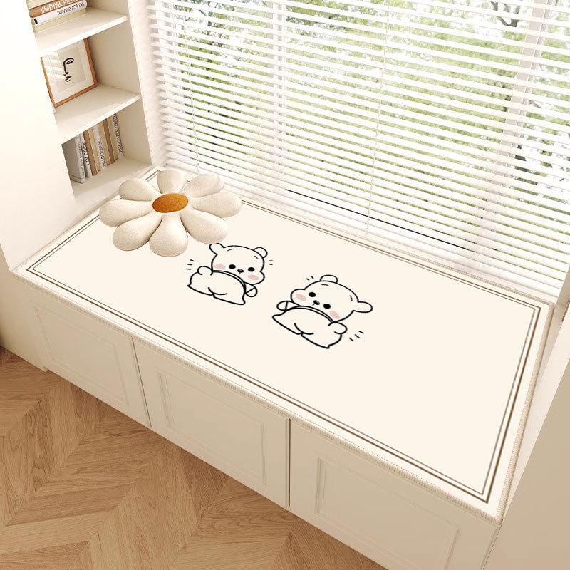 Four Seasons Universal Chenille Cushion: Non-Slip, Cut-to-Fit Cartoon Household Pad for Bedroom, Balcony, or Bay Window