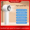 Turbo Handheld Fan 100 Speed 7m/s Strong Wind USB C Rechargeable 3000mAh Battery LED Display Portable Cooling Fan Outdoor Office