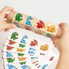 1PC Cartoon Pattern Rotating Matching Building Blocks Children's Educational Early Learning Color Recognition Matching Game