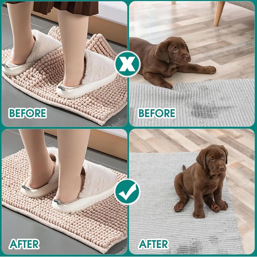4/8pcs Carpet Non-slip Sticker Reusable Washable Anti Curling Carpet Patch Fixed Stickers Floor Rug Mat Tape Gripper Corner Pad