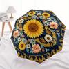 Sunflower Garden Umbrella, Portable 3-Fold Compact Umbrella,Christmas Gift ES366