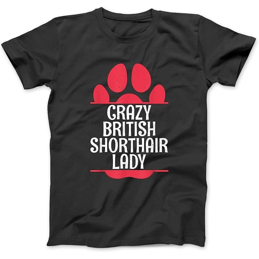 British Grey Cat Crazy British Shorthair Lady T-Shirt Sweatshirt Hoodie Tanktop for Men Women Kids XXXXXL разноцветный