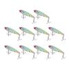 10PCS Fish Shape Artificial Bait High Simulation Aluminum Alloy Fishing Lure Bait with Barb