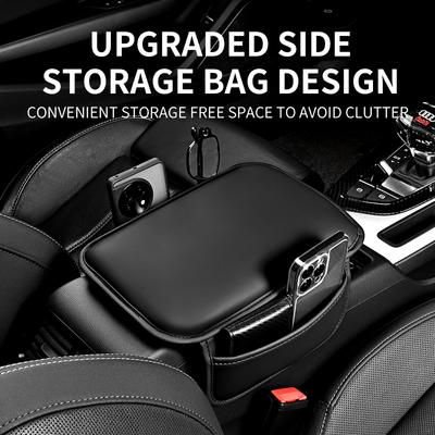 BLALION Car Armrest Box Pad Center Console Arm Rest Waterproof Armrest Protector Cover Elbow Rest Cushion with Storage Pocket