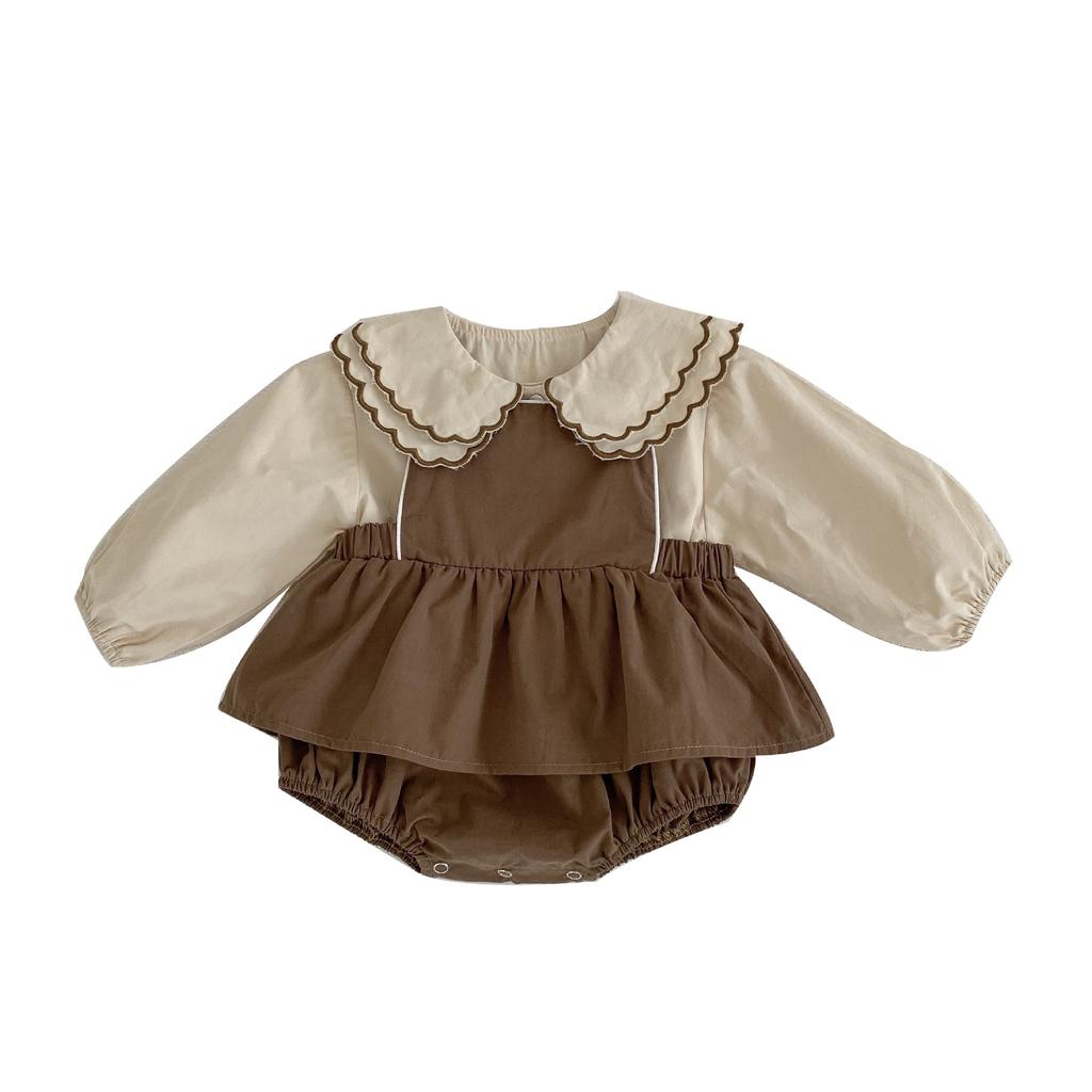 Baby Sleeveless Romper 2-Piece Set Stylish and Versatile Crawl Suit