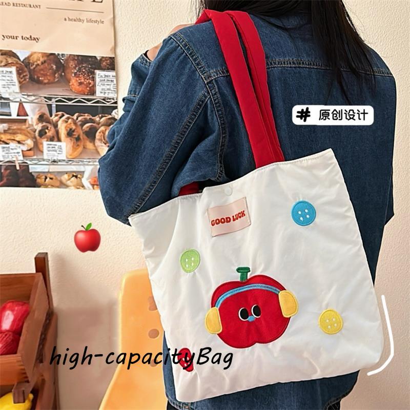 Cute Animal Tote Shoulder Bag Large Capacity Handbag Women'S  Commuter Bag Portable Travel Storage Bag Girly Heart Gifts