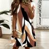 Ladies V Neck Charming Aster Floral Plus Size Summer Short Sleeve Loose Dress