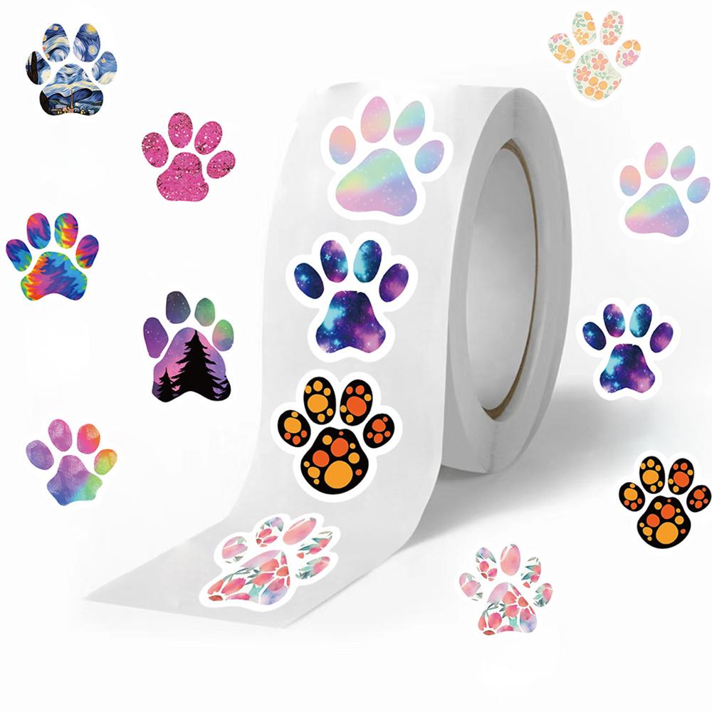 100-500Pcs High-Quality Creative High-Quality Dog High-Quality Paw High-Quality Stickers High-Quality Children High-Quality Learning High-Quality