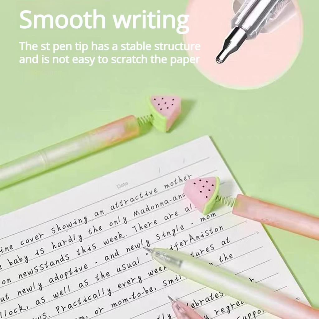 Money Tree Twist Pen / Gift You a Little Peach Blossom Twist Gel Pen / Color-Changing Watermelon Twist Pen Stress-Relieving Gel