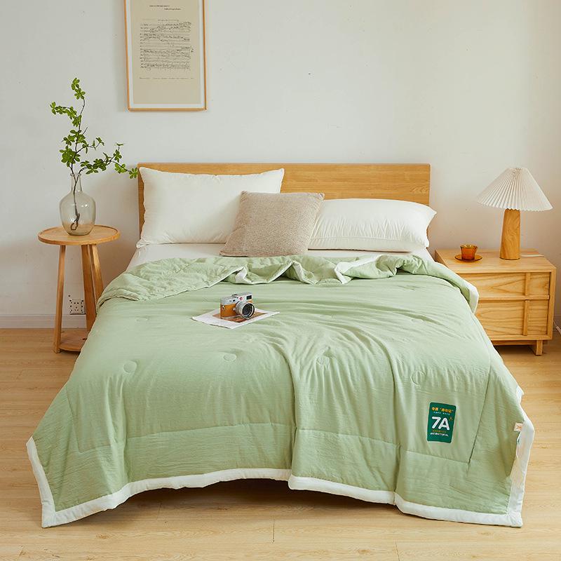 7A Antibacterial Summer Air Conditioner Quilt - Washable Cooling Cotton Quilt for Dorms and Students