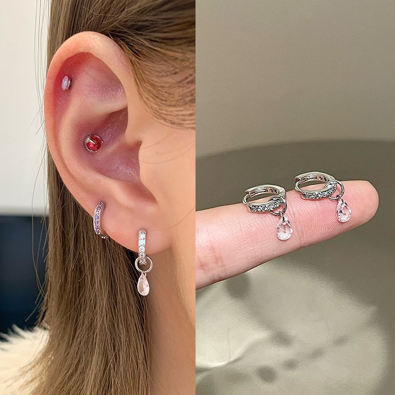 Ear Bone Nail Ear Bone Ring Medical Titanium Steel Ear Studs Ear Hole Titanium Alloy Female Ear Worm Nail Edge Unique Earrings Earrings