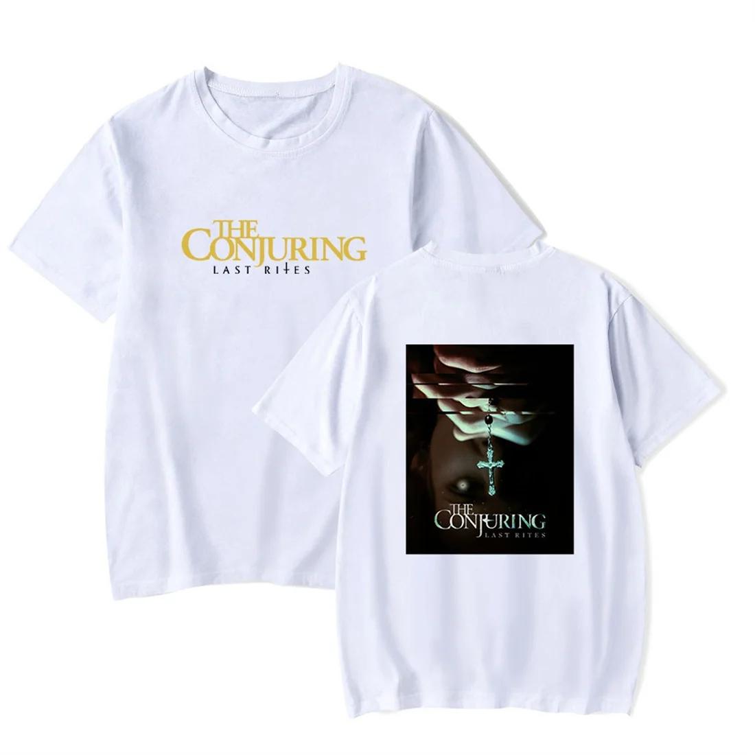 

The Conjuring Last Rites Tshirt Hiphop Short Sleeve Unisex Pullover Tees Casual Tshirt Fashion Crewneck Tops Harajuku Shirt S