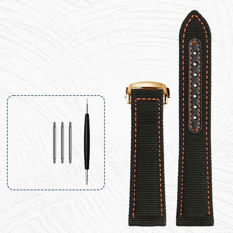 Cinturino in nylon per omega hamilton cinturino Tela Resistente Cinturino per orologio 20mm 22mm confortevole Cinturino in pelle fibbia pieghevole inferiore