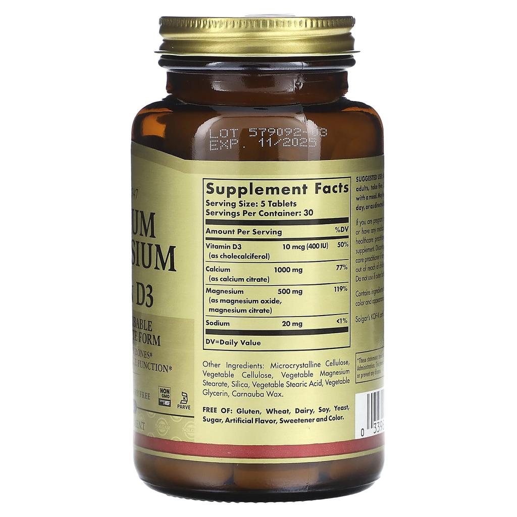 Cálcio Magnésio com Vitamina D3, 150 Comprimidos