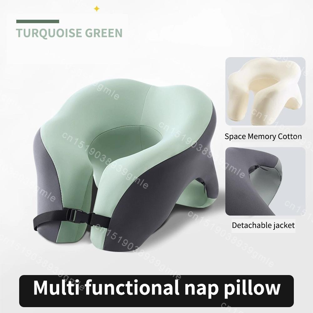 U-Shaped Memory Foam Pillow Face Cushion Ergonomic Head Neck Cervical Support Travel Office Nap Neck Guard Sleeping Pillow