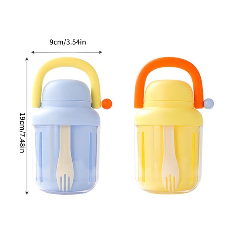 Vegetable Fruit Shaker Cup with Detachable Sauce Compartment Portable Large Capacity Breakfast Storage Container