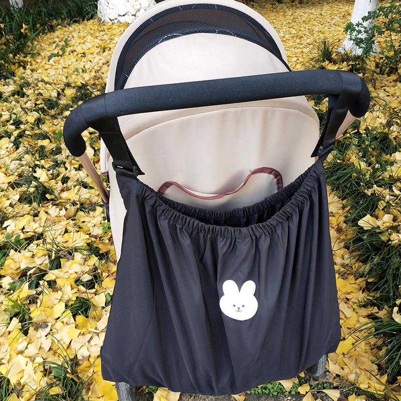 1pc 70x40cm Inspirational Baby Stroller Storage Pouch Outing Bottle and Diaper Storage Bag Children's Car Storage Hanging Bag