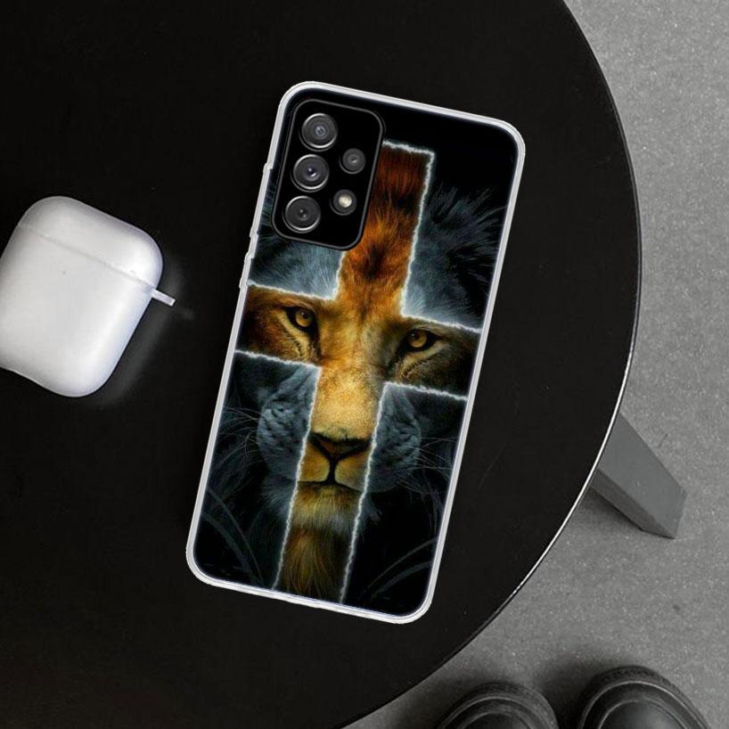 God Jesus Pray Cross Phone Case Cover for Samsung Galaxy A12 A22 A32 A52 A72 A02S A51 A50S A31 A20S A10S Note 20 Ultra 10 Plus G