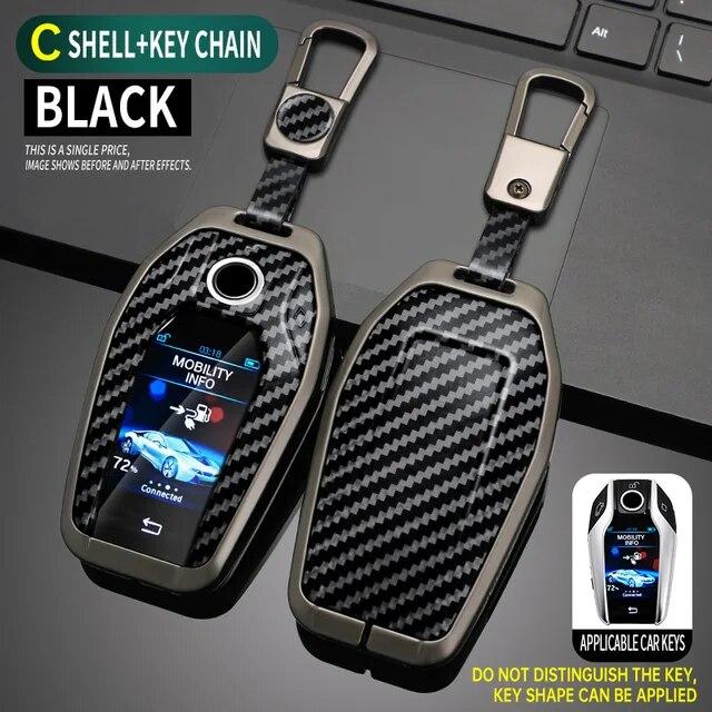 Carbon Fiber Zinc Alloy Car Key Case Cover for BMW 5 7 Series G12 G11 G30 G32 G31 I8 I12 I15 G01 X3 G02 X4 G05 X5 G07 X7 Car Bag