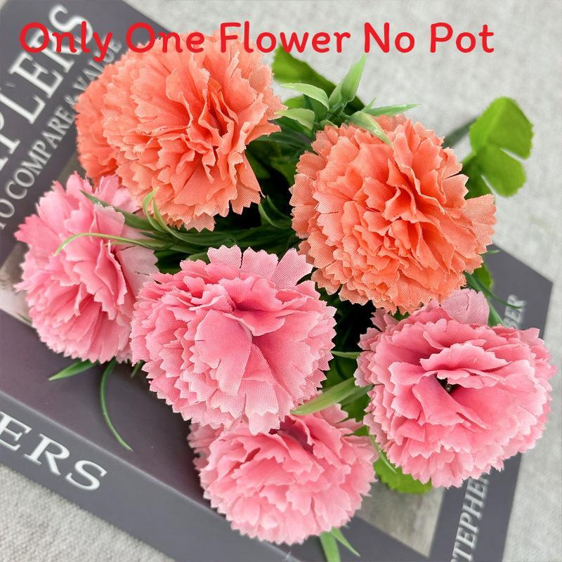 Handcrafted Silk Carnation Artificial Flowers Wedding Decor Photography Props