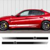 2PCS Car Door Side Skirt Stripe Stickers For Alfa Romeo Giulietta Stelvio Mito Giulia Sportiva Racing Sport Fashion Vinyl Decals