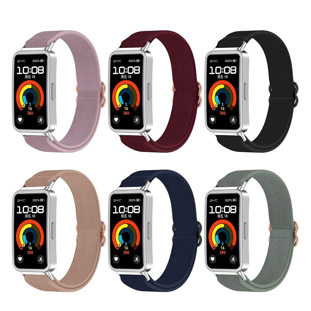 Adjustable Watch Band Nylon Elastic Bracelet for Huawei Band 10/9/8 Smart Watch Accessories
