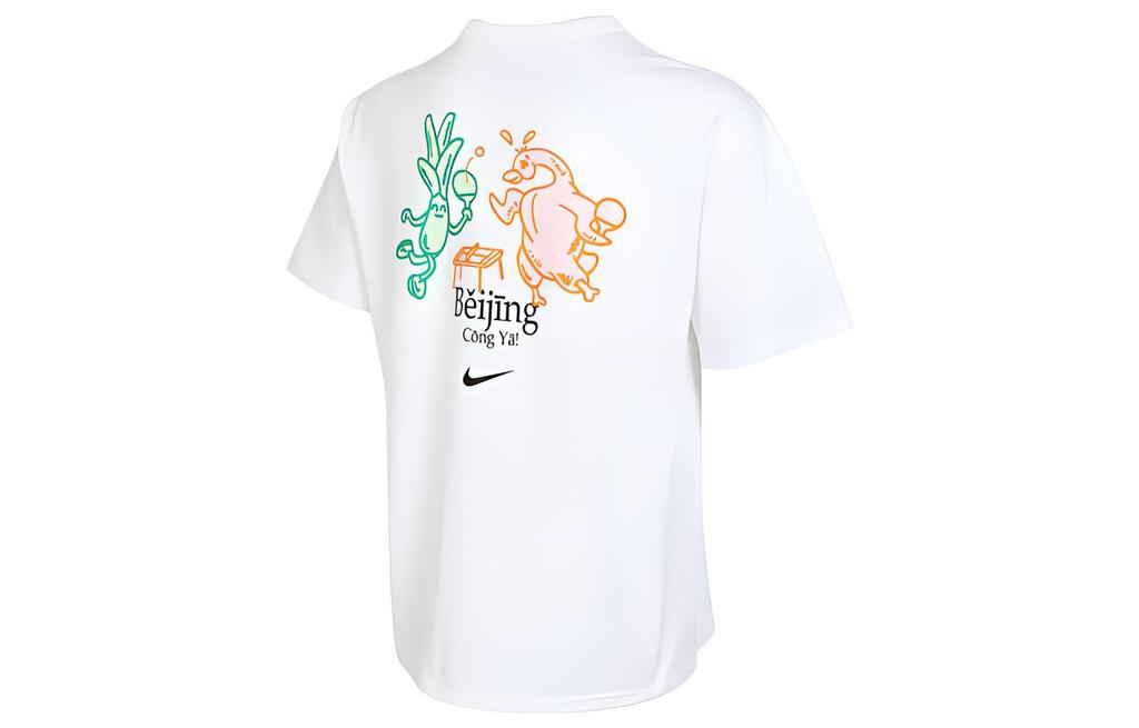 Nike T Shirts Men's White Crew Neck Moderate HJ3954-100