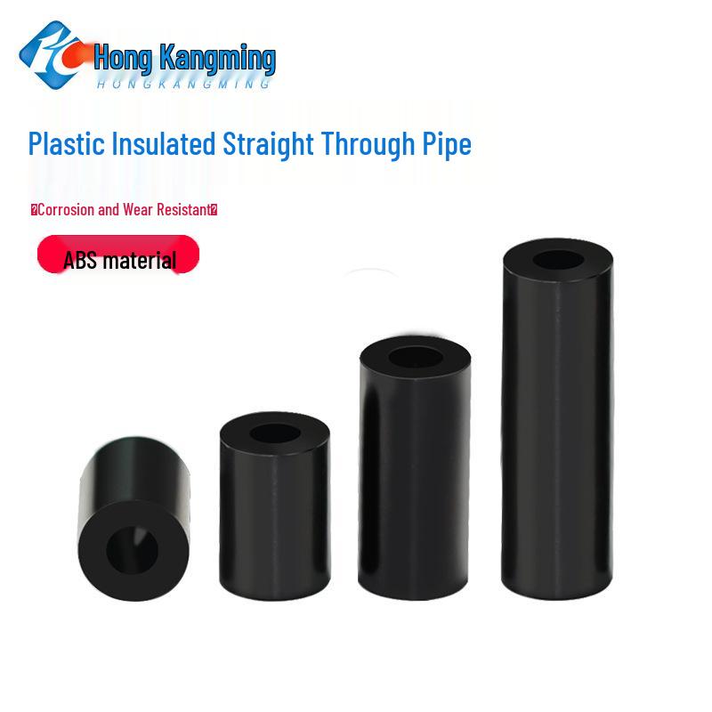 Black ABS Hollow Nylon Spacer Post with M3-M8 Insulating Sleeve Washer