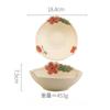 1. Spring Floral Ceramic Tableware, Cute Irregular Underglaze‑Color One‑Person Meal Bowl Plate Set Microwave‑Safe