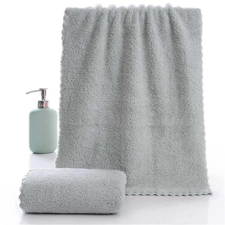 Soft Coral Fleece Face Towel High Absorbent Solid Color Washcloth for Home Bathroom Use