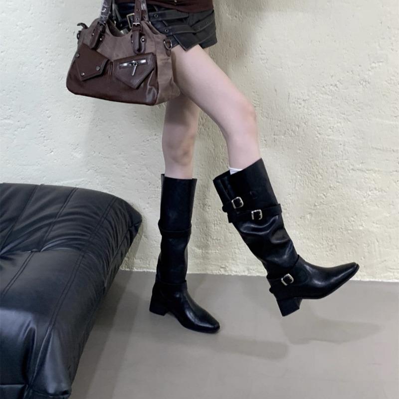 Thick Heel Pile Boots Women's Autumn New Trend But Knee Boots Women's Big Tube Circumference Women's Shoes Boots