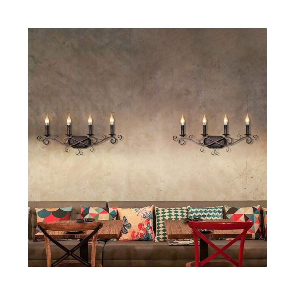 6X Bombilla Edison E14 4W Retro Decorativa Vela Bombilla C35L Blanco Cálido Lámpara de Vela Antigua Bombilla LED
