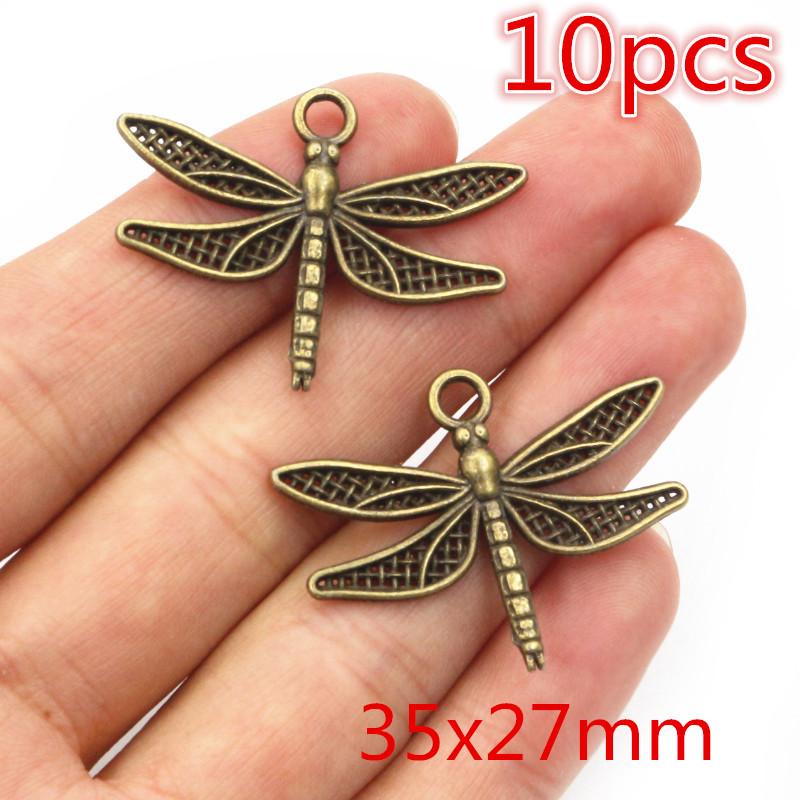 New Fashion Antique Silver Plated Bronze Plated Dragonfly Butterfly Handmade Charms Pendant:DIY for bracelet necklace