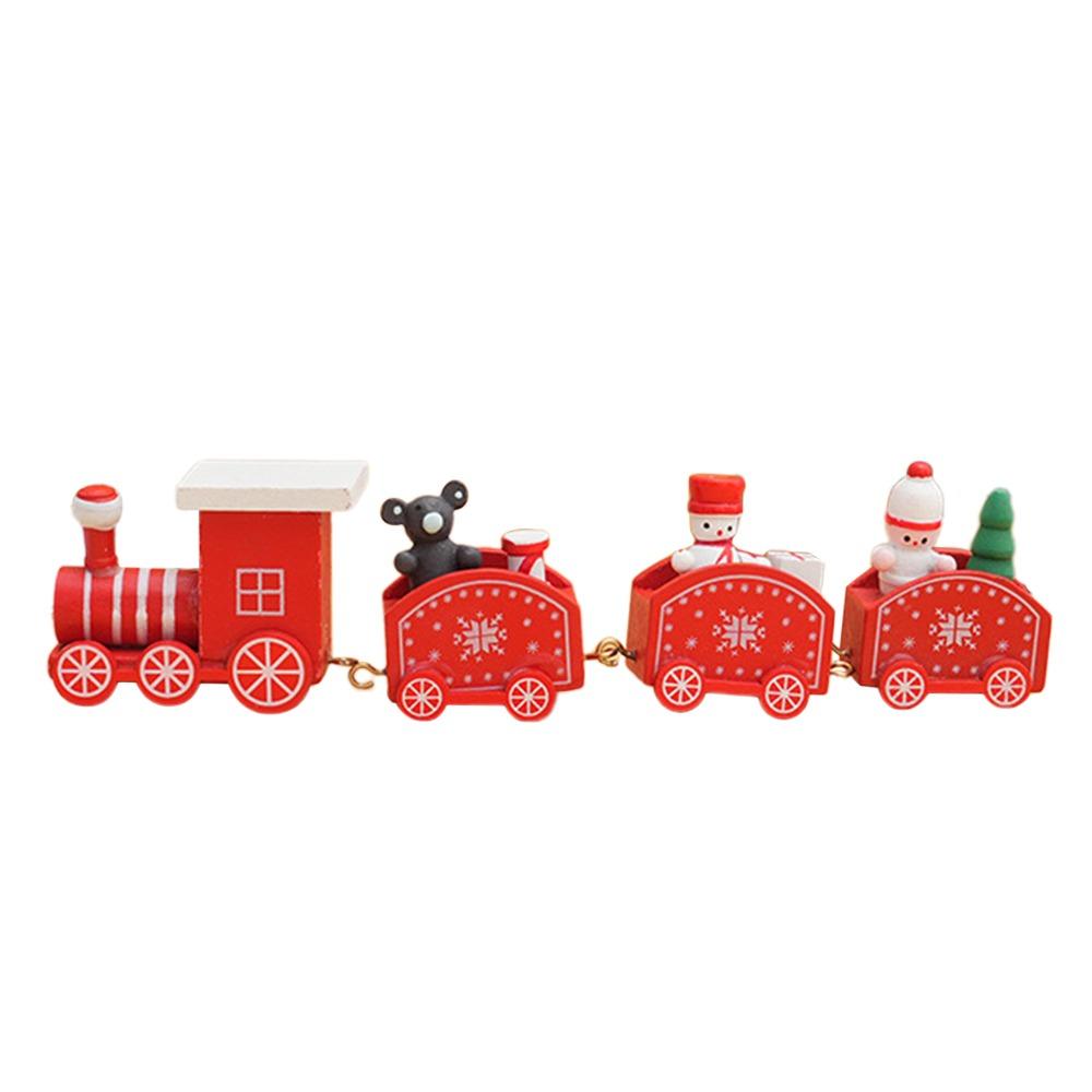 Multicolor Christmas Train Cartoon Animal Mini Christmas Tree Train  Ornament