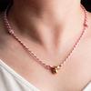 New Women Necklace Handmade Braided 2mm Thin Rope Collar Gold Color Water Droplet Beach Leisure Neck Accessories Gift For Her