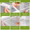 1/2 Adjustable Plastic Fridge Drawer Organizer - Clear Pull-Out Shelf for Storing Fruit Vegetables Seafoodridge Storage Box