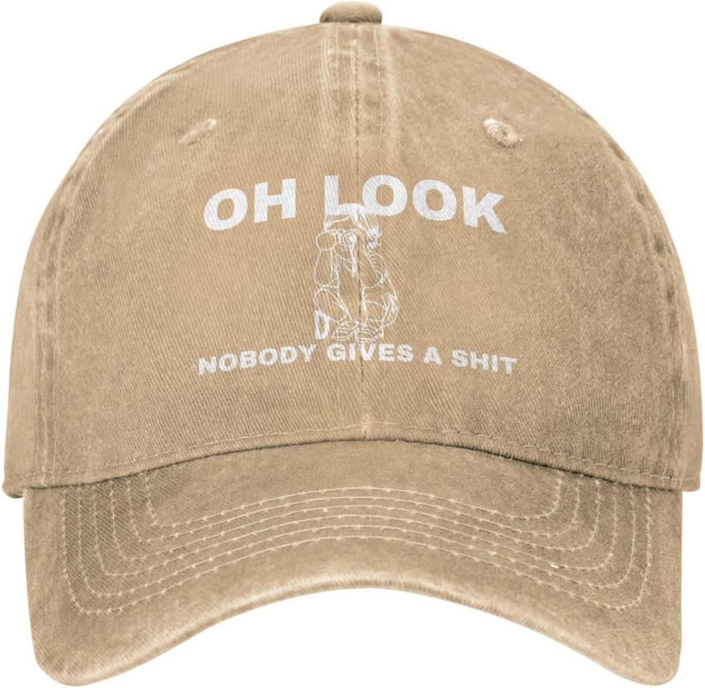 Oh Look Nobody Gives A Shit Baseball Cap Funny Photographer Hat Adjustable Cotton Casual Headwear