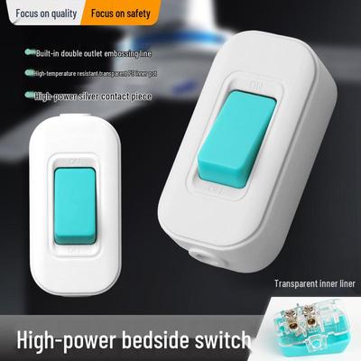 High-Power LED Bedside Lamp with Inline Switch and Fan Control