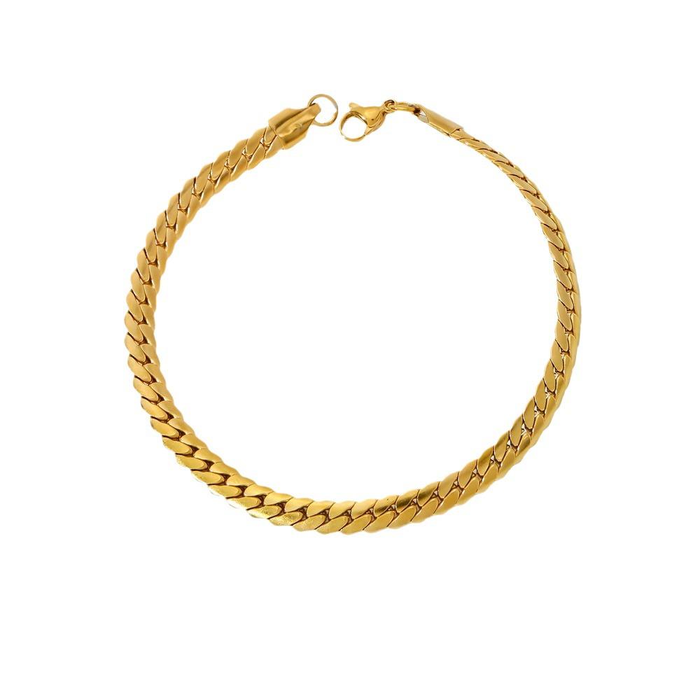 Titanstahl Europäisch-Amerikanisches Unisex Glattes Armband - Leichter Luxus Galvanisierter Schmuck