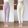 Women's High-Waist Lambswool Leggings - Plus Size, Extra Thick and Warm Winter Pants with Velvet Lining