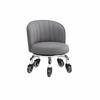 Low Rolling Stool Multifunctional Round Caster Stool Small Decorative Chair on Wheels Easy to Install High-Density Sponge