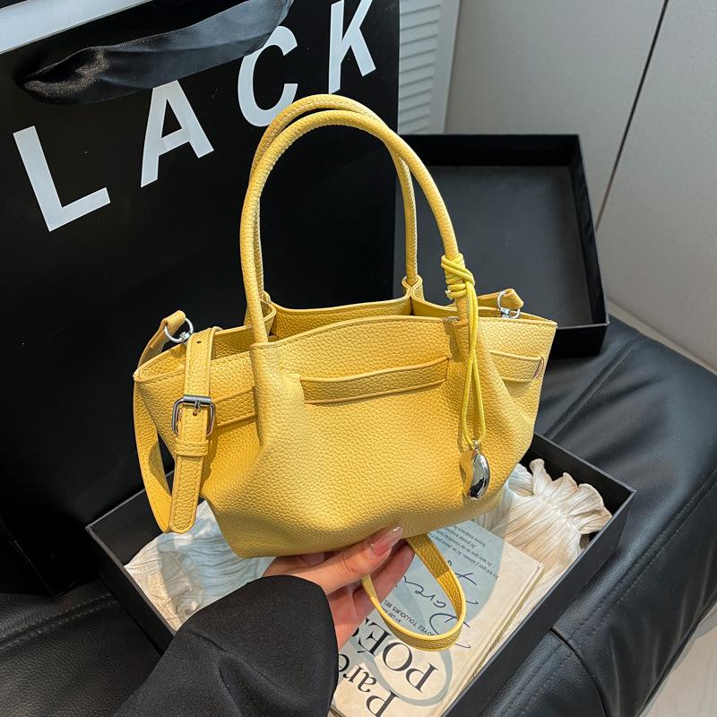 Lychee Pattern Large Capacity Luxury Handbag - Women's Fashion Commuter Bag