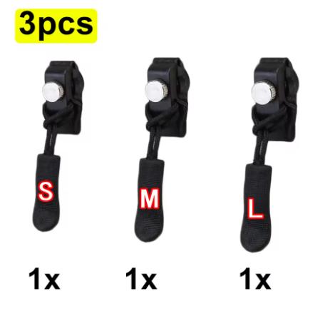 

6Pcs Universal Zipper Repair Kit Quick Instant Detachable Zipper Head Replacement Zipper Slider Pull for 3 Different Size