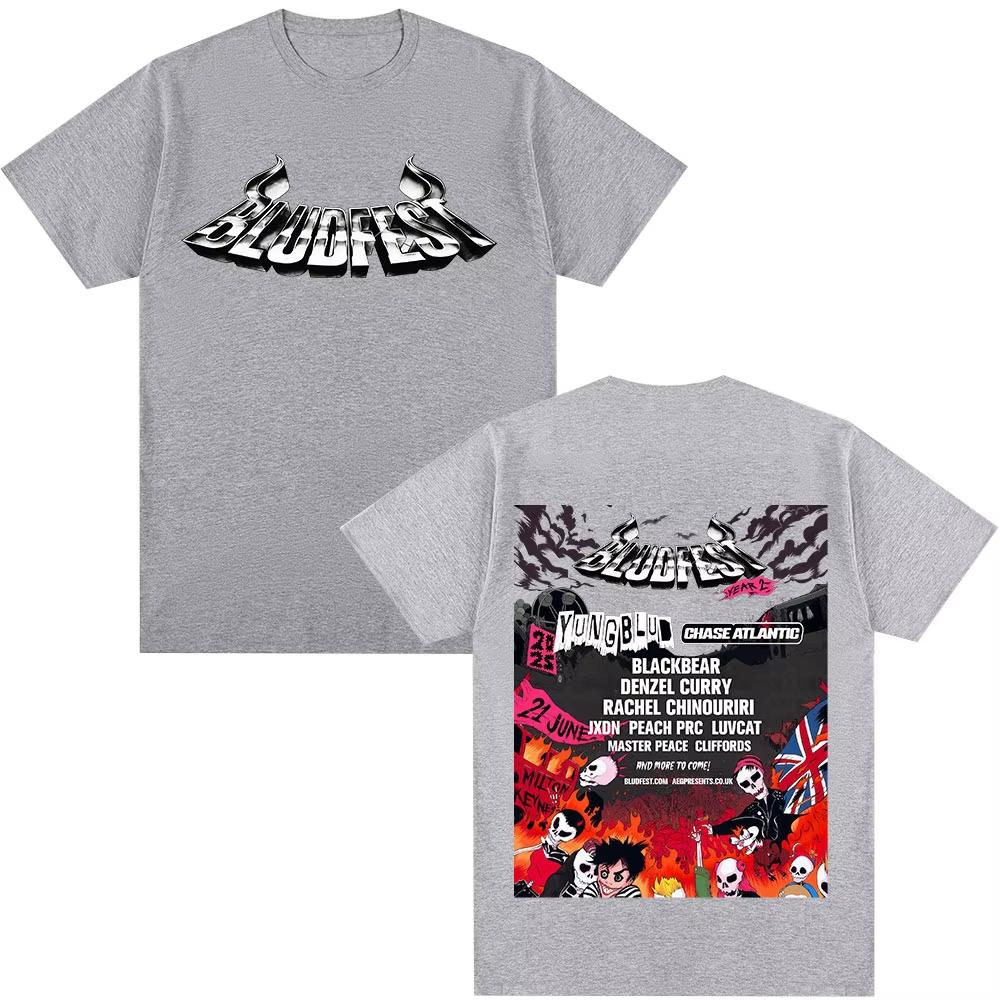 Yungblud Bludfest Music Festival T Shirt Unisex Women Clothing Fashion Hip Hop Short Sleeve Tshirts Casual Cotton Oversized Tshirt S