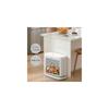 JUDRDO 125L Slim Sanitary Bin with Lid, Push-Type Opening, Small Size, Odor-Eliminating,