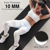 Feetlu Thick Yoga Mat with Straps inch Popular Thick Yoga Thick Stretching Pilates Mat 2/5 (10mm) - Mat, Mat, (Black/Gray)